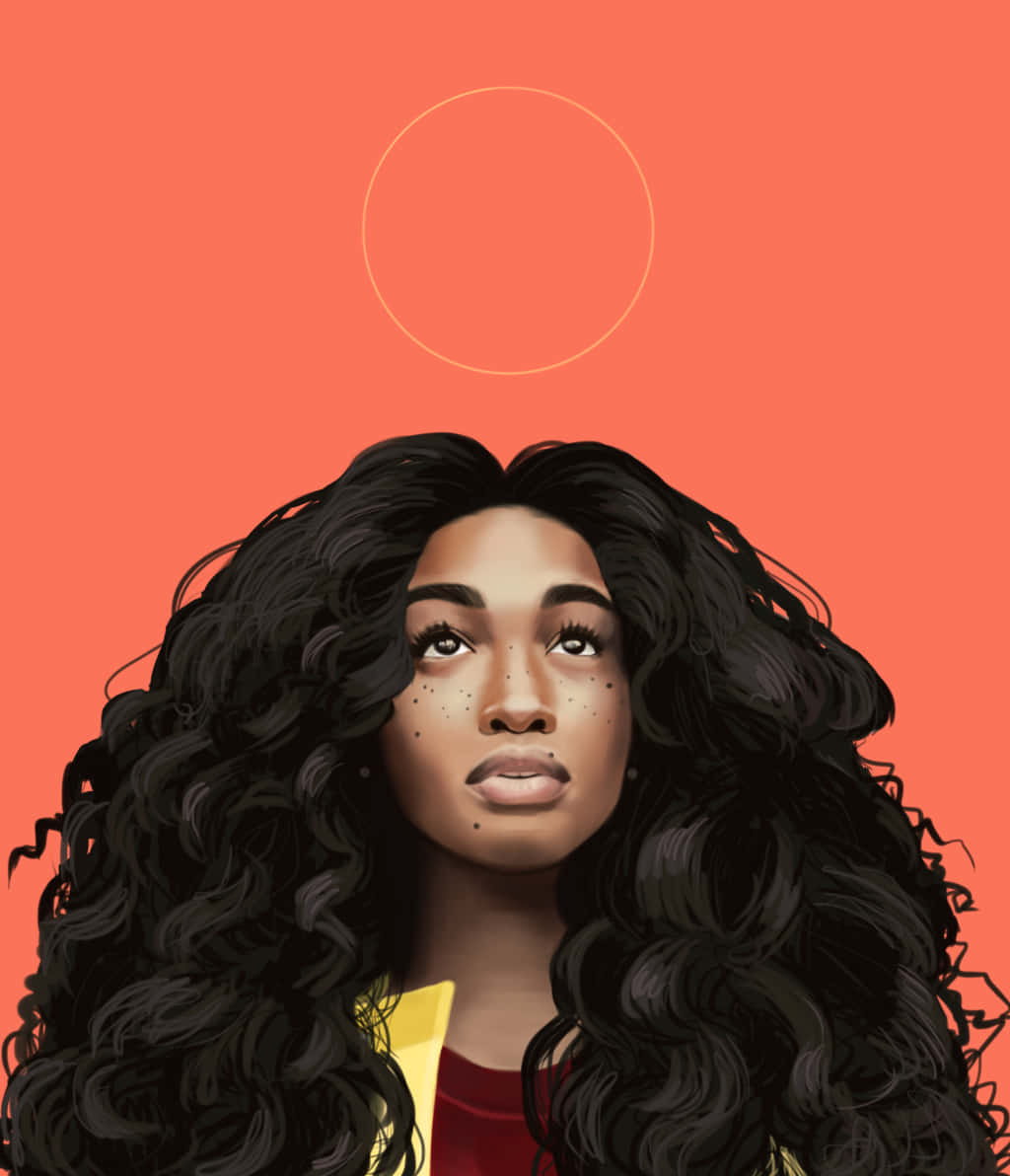 SZA kunst orange æstetik Wallpapers