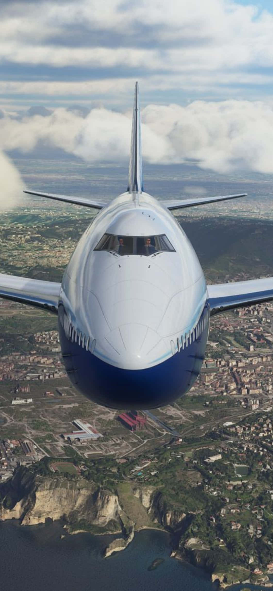 Tag din passion for at udforske himlen til nye svimlende højder med iPhone Xs og Microsoft Flight Simulator. Wallpapers
