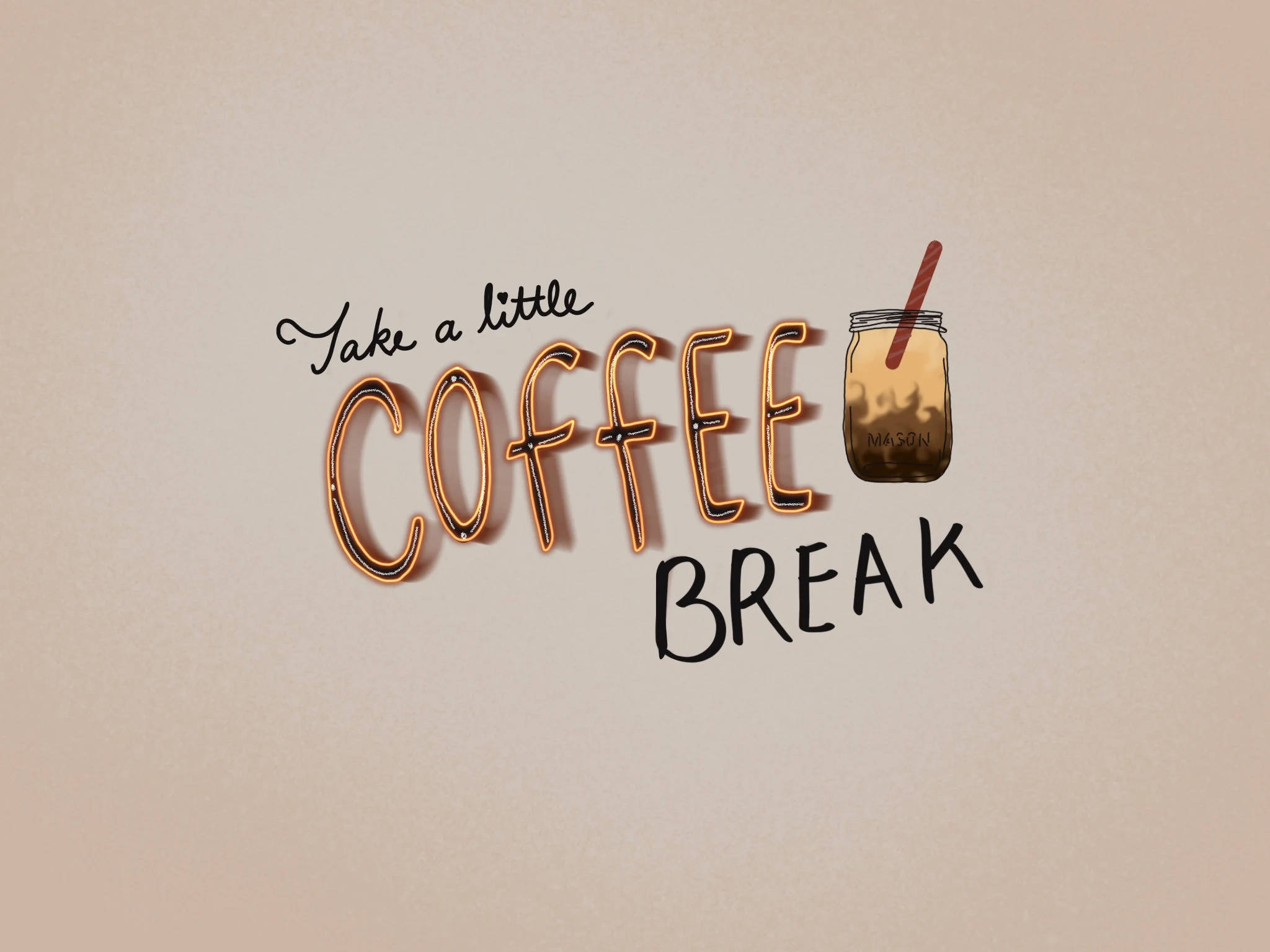 Tag en lille pause kaffeæstetik Wallpapers