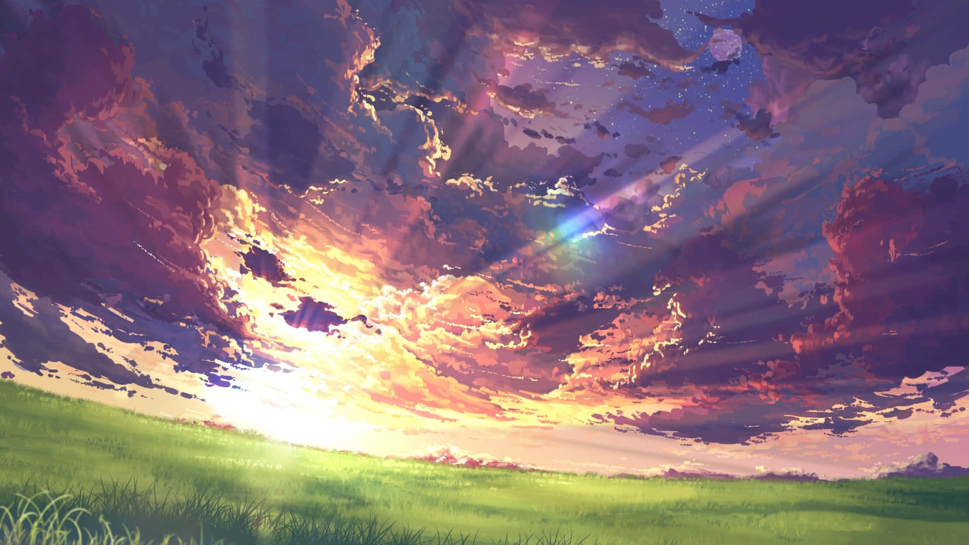 "Tag et skridt ind i den magiske verden af Anime Landscape" Wallpapers