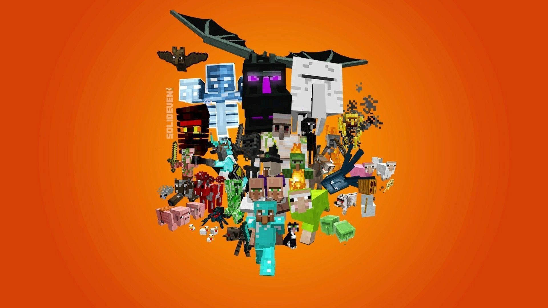 Tag på en eksklusiv rundtur i en mystisk Minecraft-verden med Herobrine og Co. Wallpapers