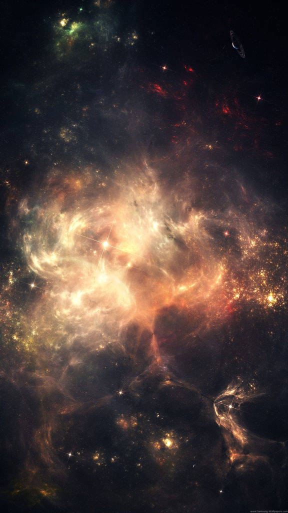 Tågede gyldne skyer rum iPhone Wallpapers