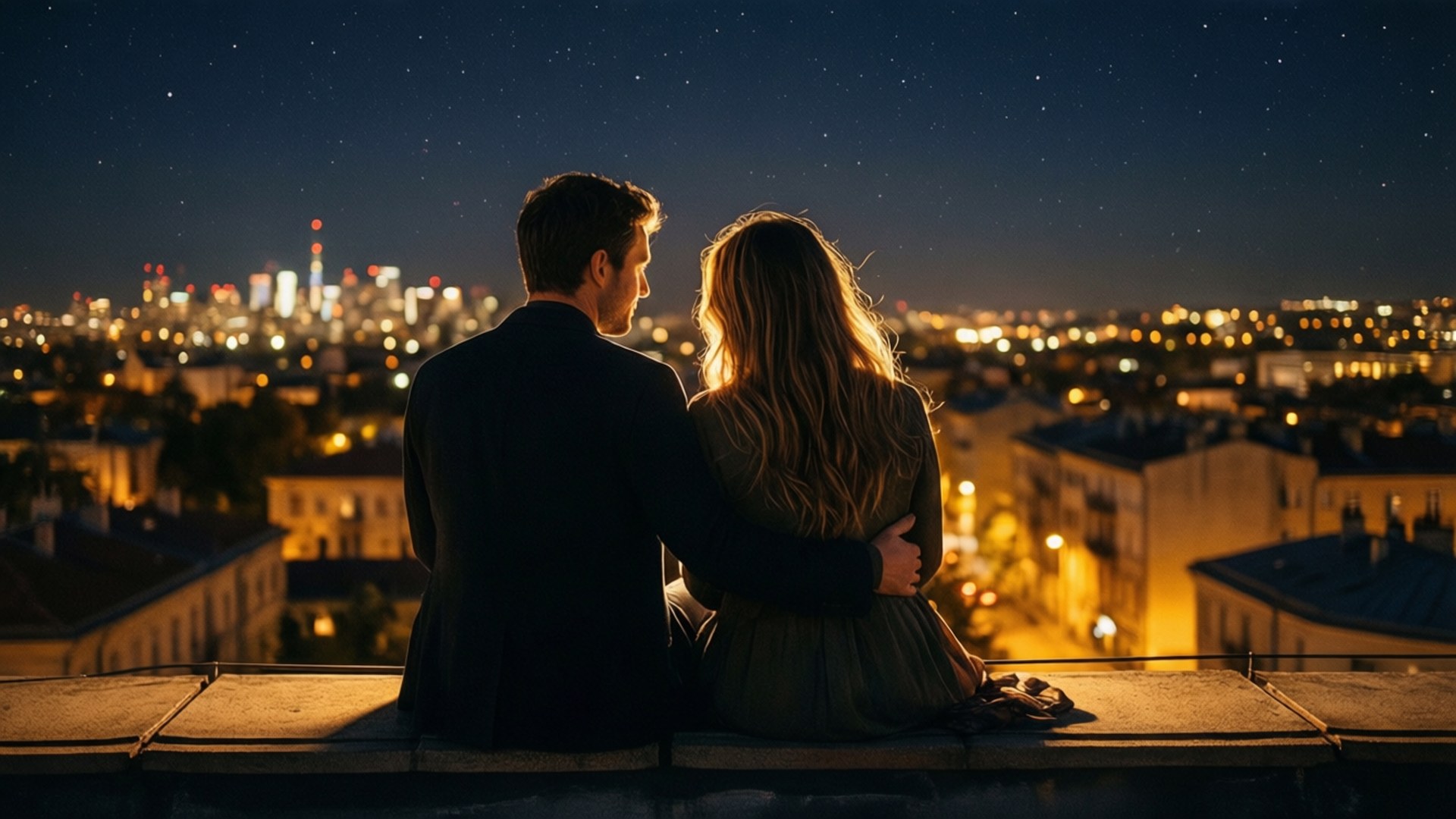 Tagterrasse bylys Wallpapers