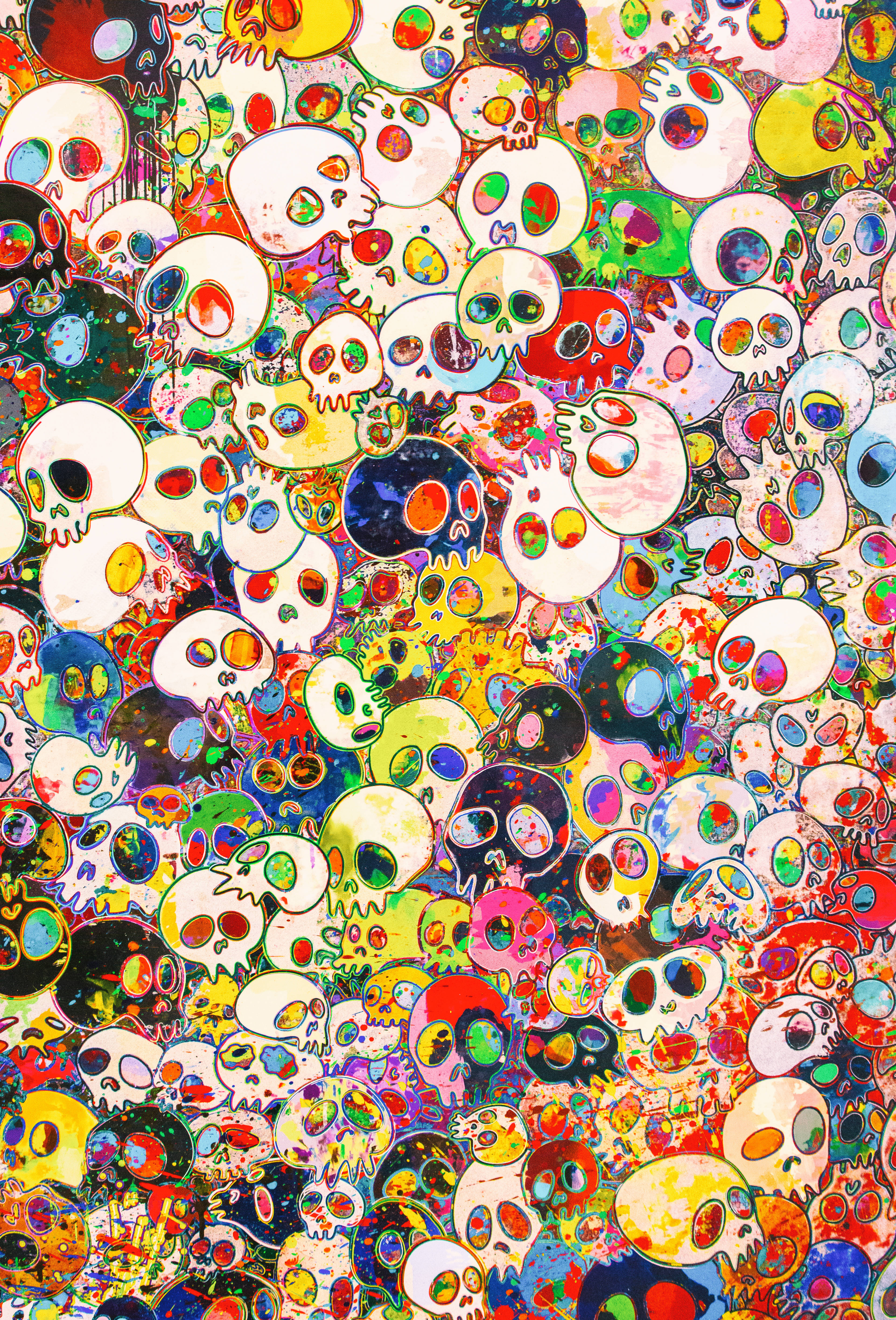 Takashi Murakami kranier stor 4K Wallpapers