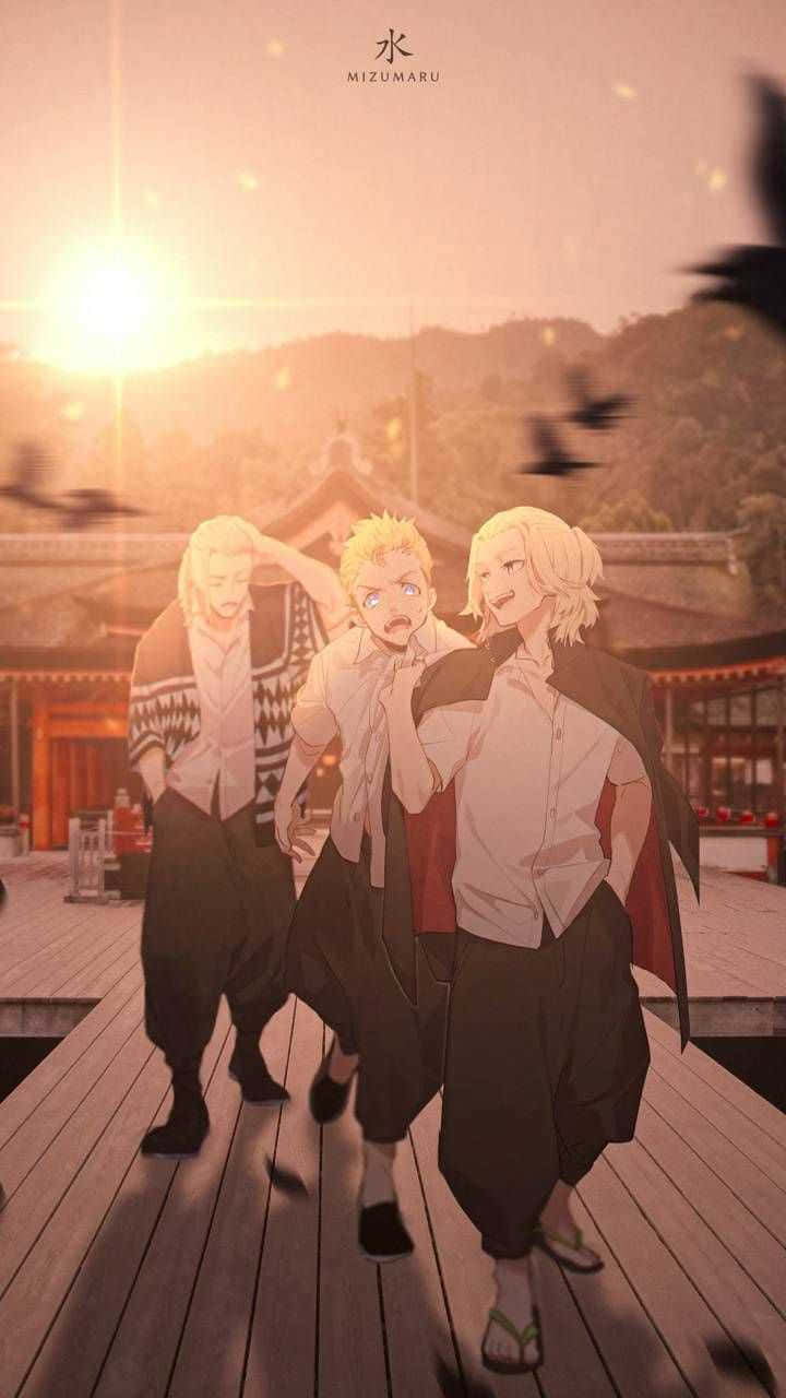 Takemichi, Mikey og Draken Tokyo Revengers Anime Wallpapers