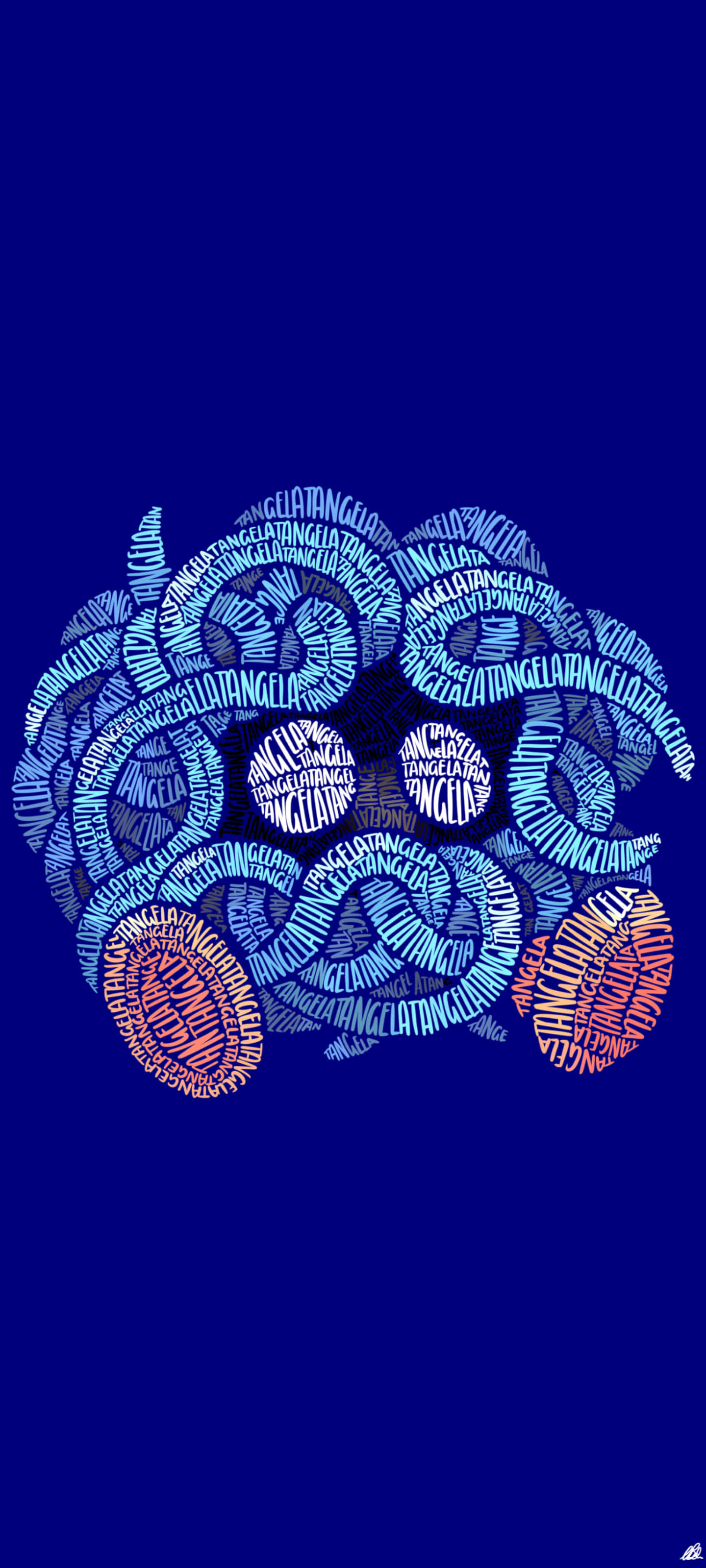 Tangela Word Cloud-kunst Wallpapers
