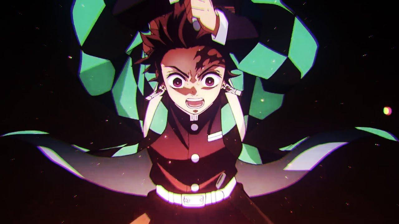 Tanjiro fra Demon Slayer slår til Wallpapers
