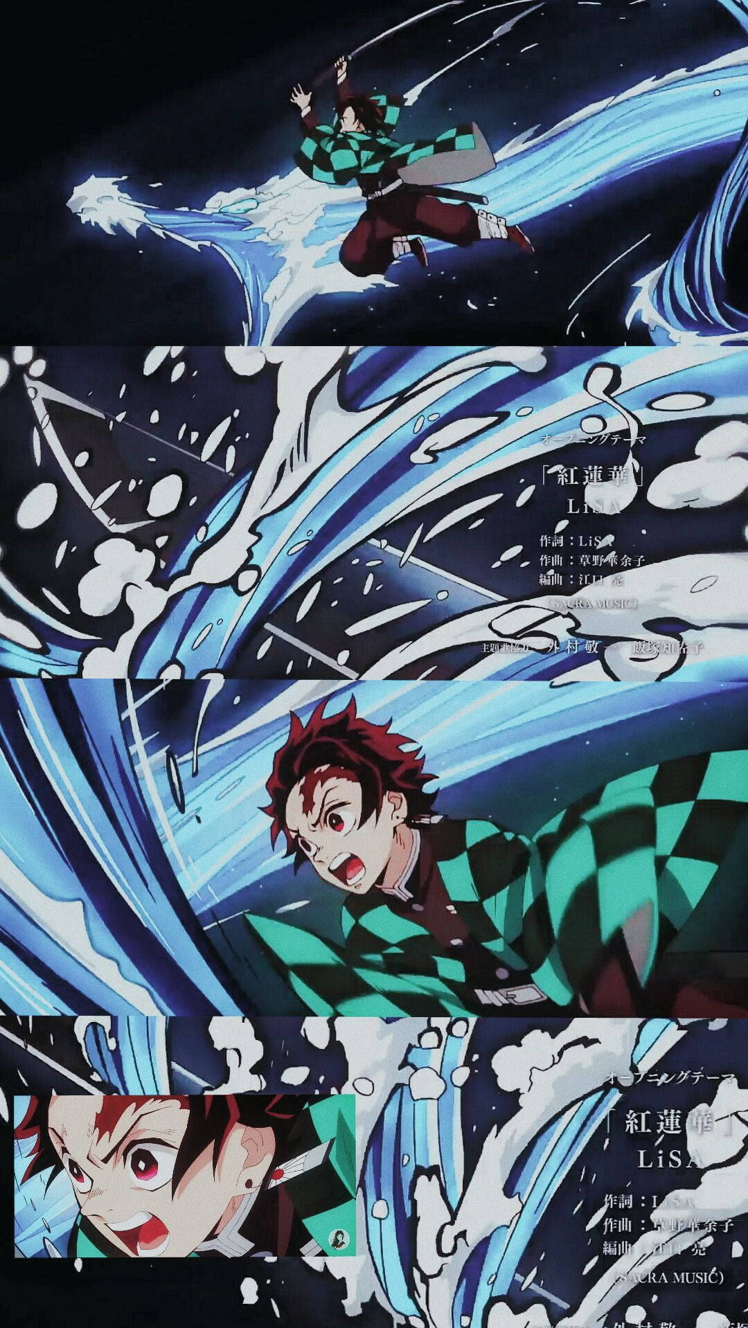 Tanjiro Kamado perfektionerer sin Vandåndedrætsteknik Wallpapers