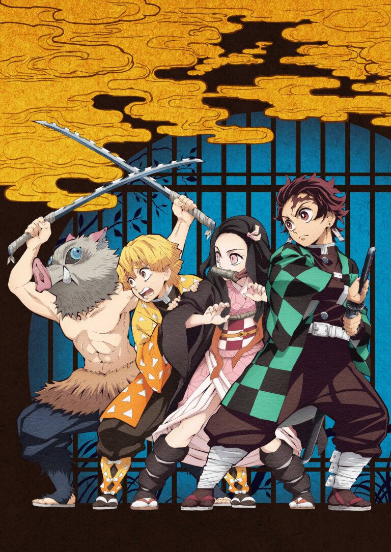 Tanjiro og Nezuko Inosuke Zenitsu Gul Sky Wallpapers