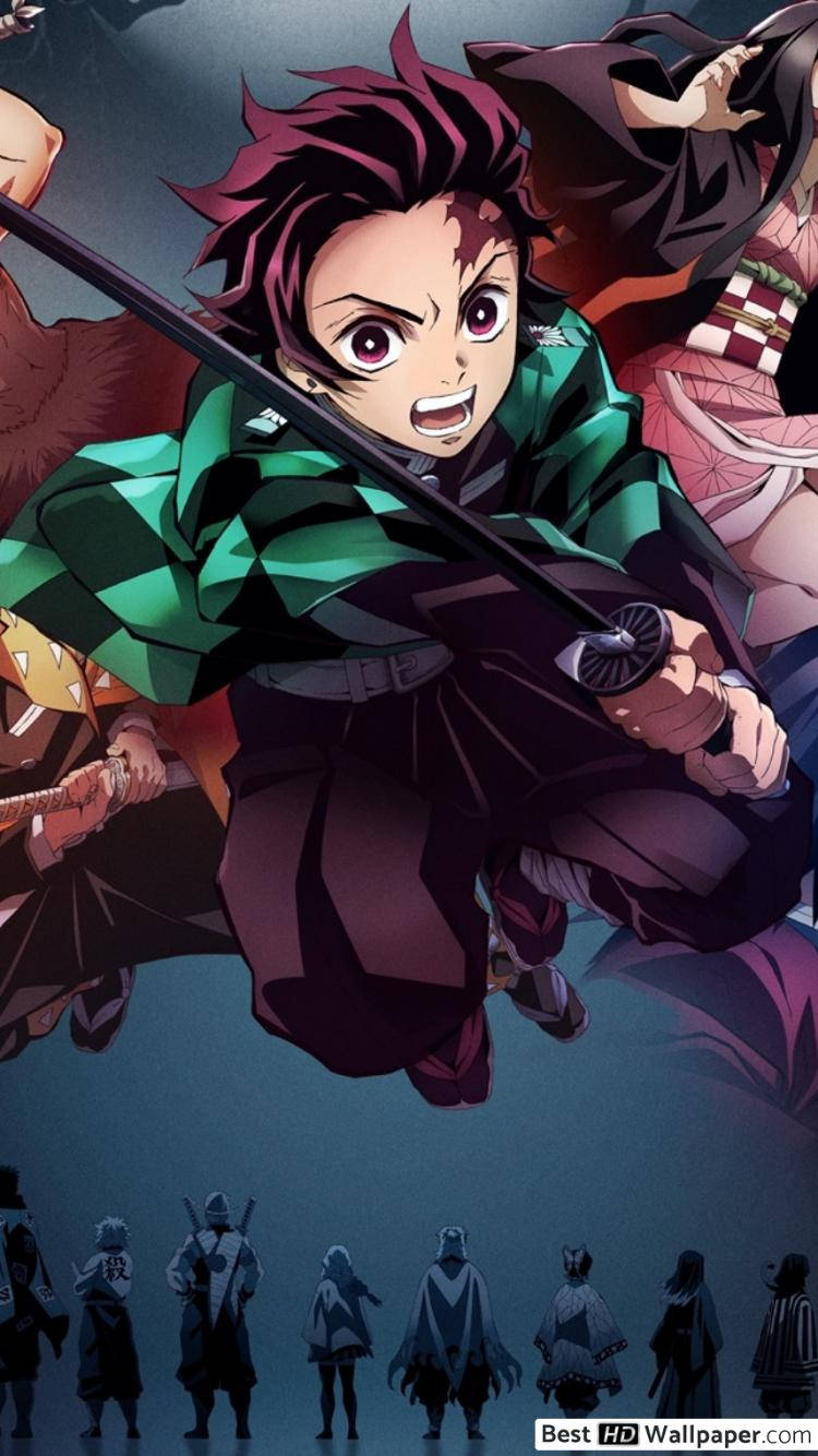 Tanjiro står modigt over for en dæmon Wallpapers