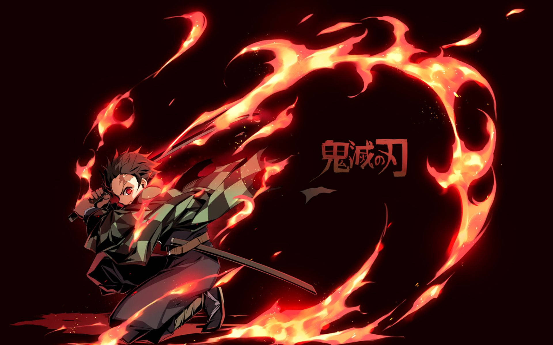Tanjiro udfører Hinokami Kagura for at besejre det onde. Wallpapers