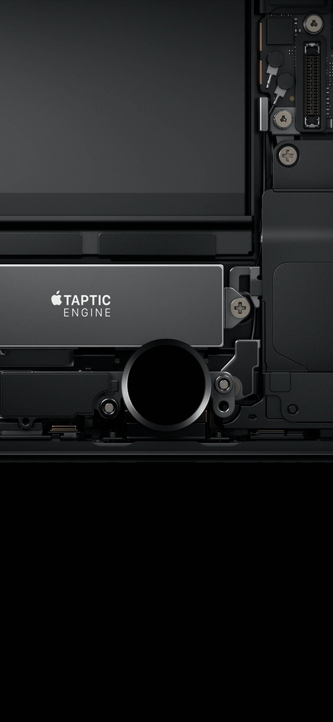 Taptic Engine Minimalistisk Mørk iPhone Wallpapers