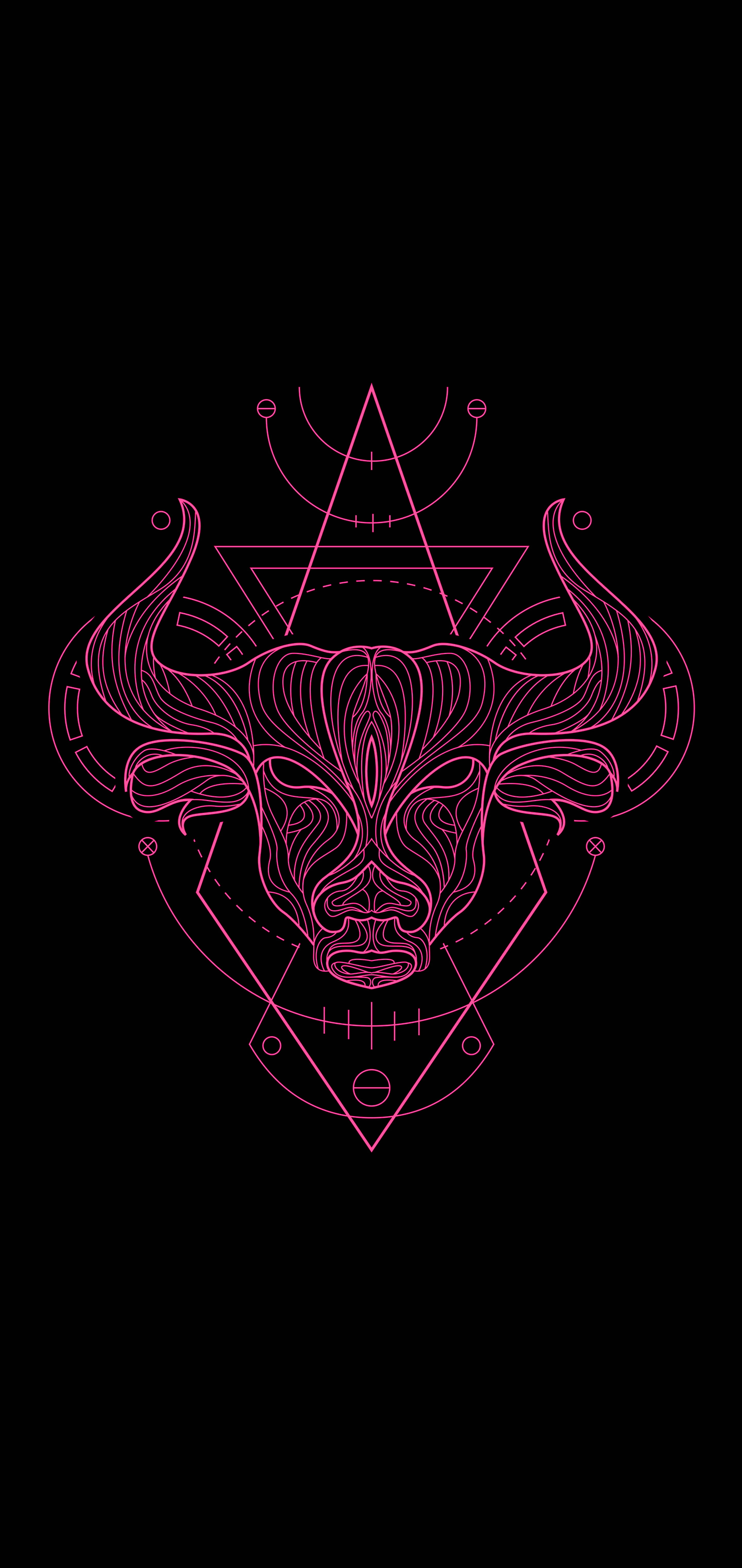Taurus Stjernetegn Pink Linjeværk Wallpapers