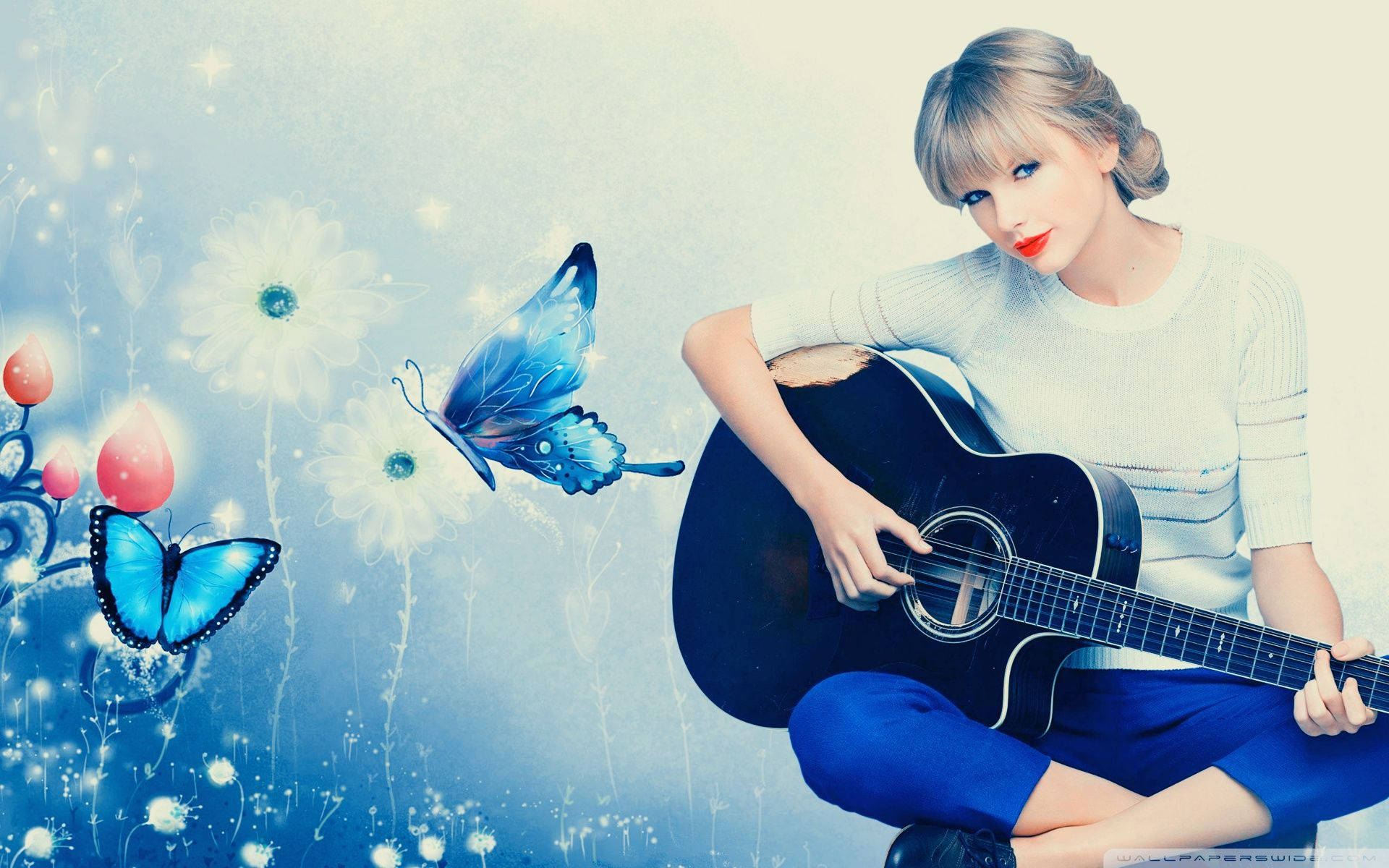 Taylor Swift rocker på guitar Wallpapers