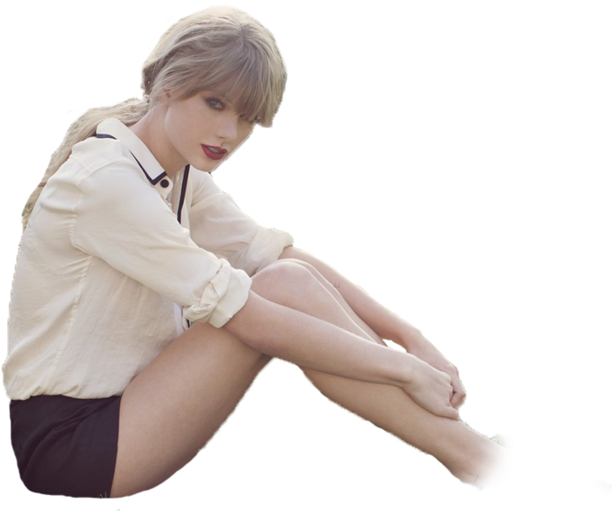 Taylor Swift Siddende Positur Cutout Wallpapers