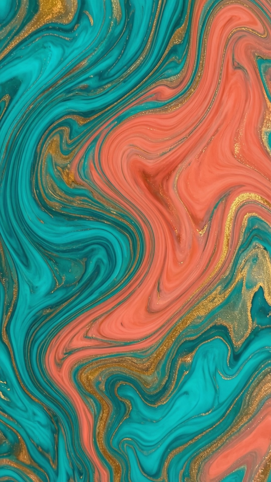 Teal Coral Marmor Wallpapers
