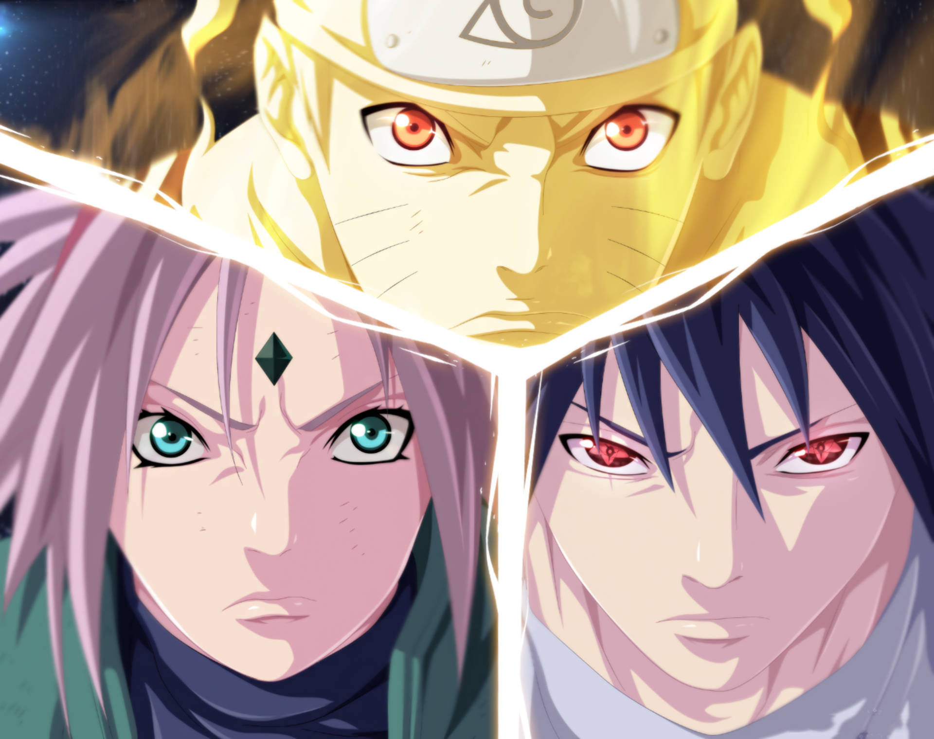 Team 7 Sakura, Naruto og Sasuke Wallpapers