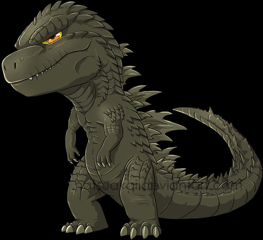 Tegneserie Godzilla der står Wallpapers