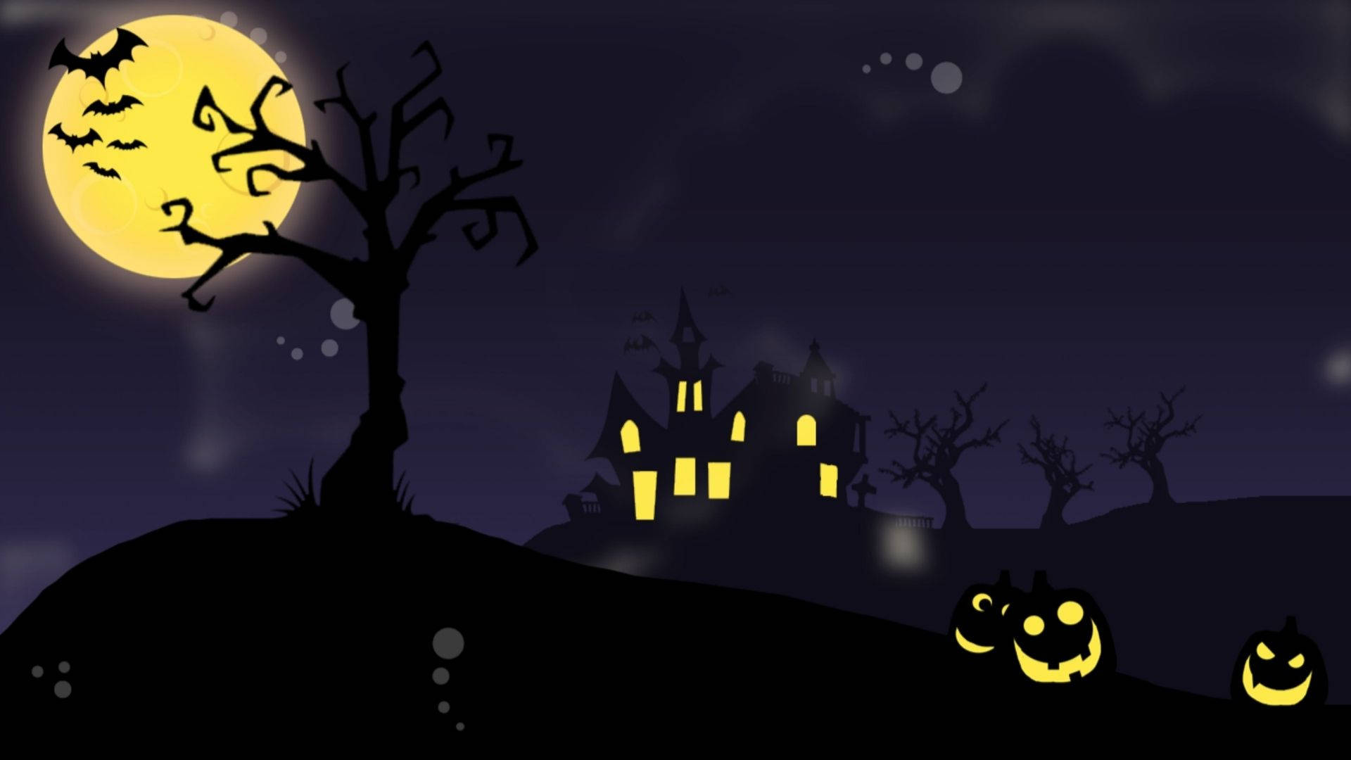 Tegneserie Halloween Spøgelseshus Wallpapers