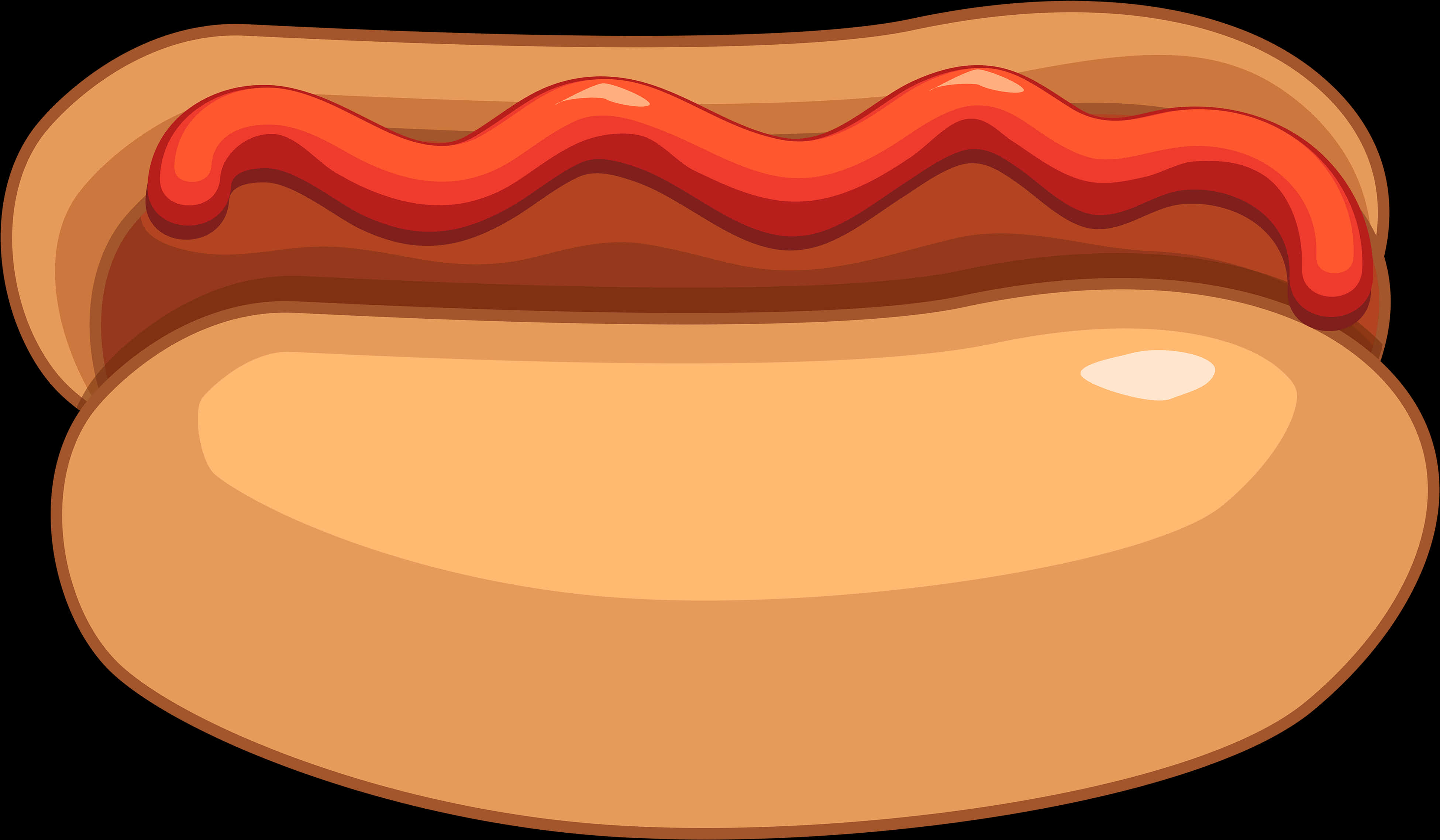 Tegneserie-hotdog med ketchup Wallpapers