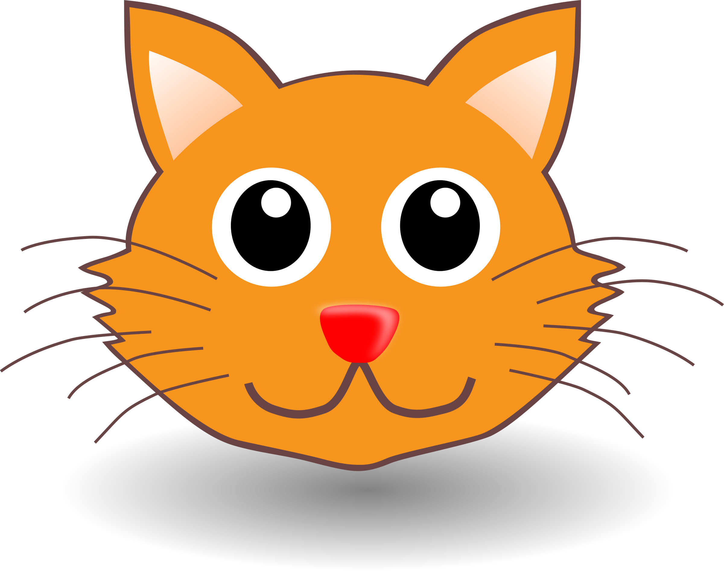 Tegneserie orange katteansigt Wallpapers
