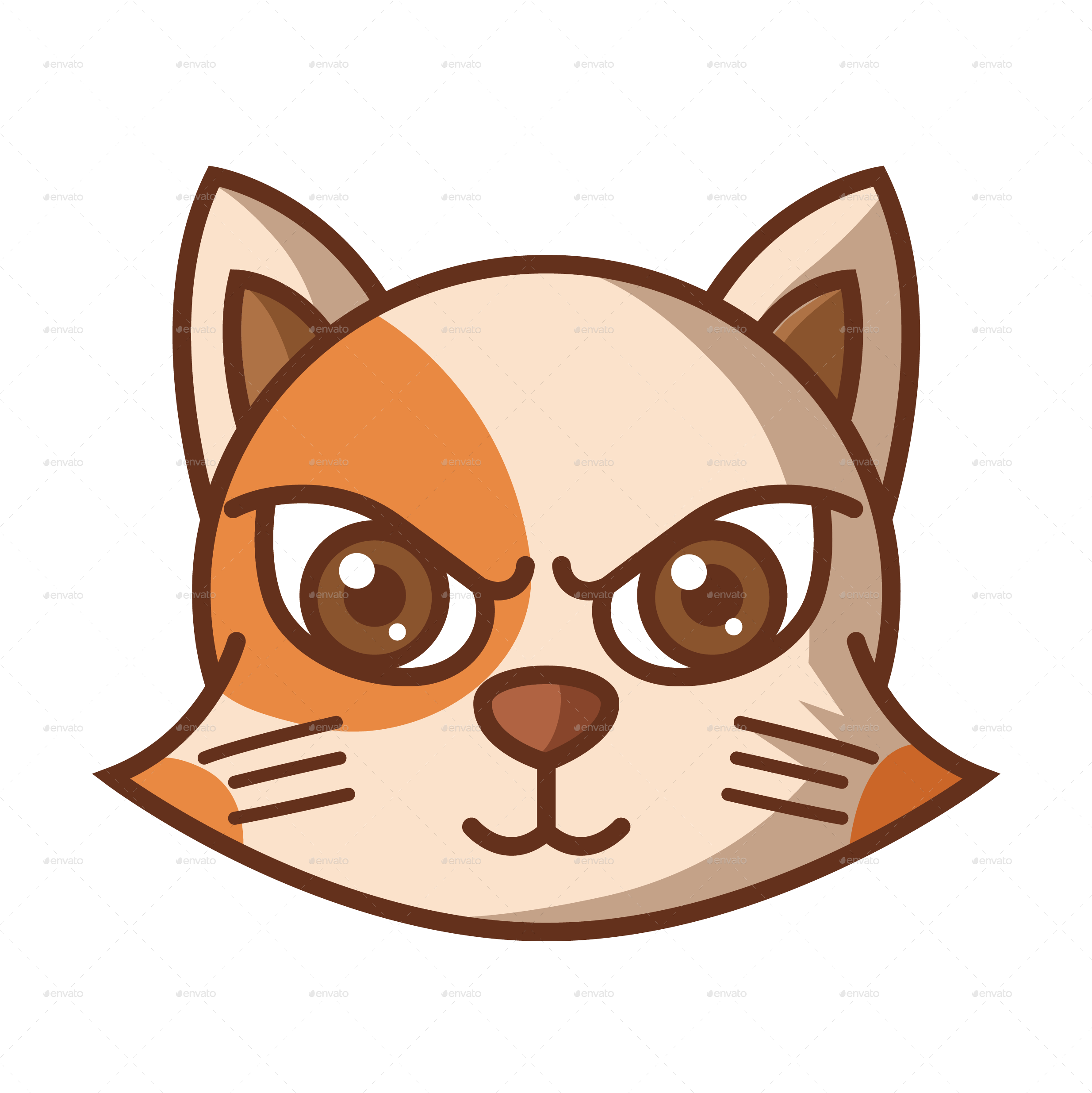 Tegneserie Sur Katt Udtryk Wallpapers
