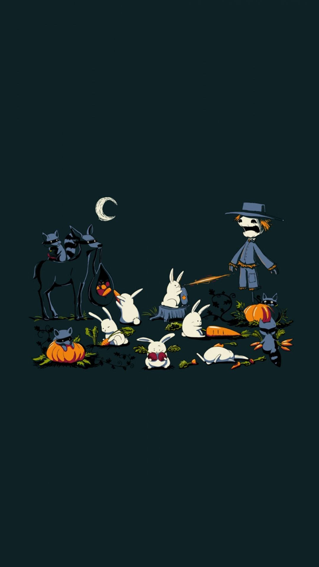 Tegneseriehalloween med fugleskræmsel Wallpapers