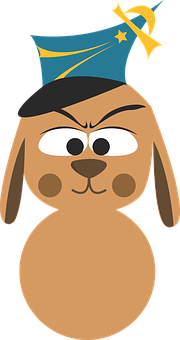Tegneseriehund med troldmandshat Wallpapers