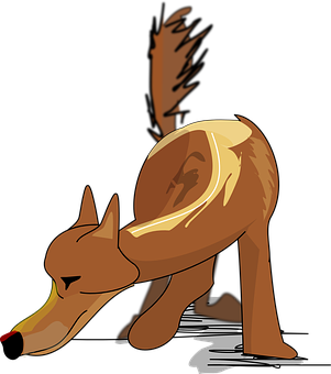 Tegneseriehund snuser til jorden Wallpapers