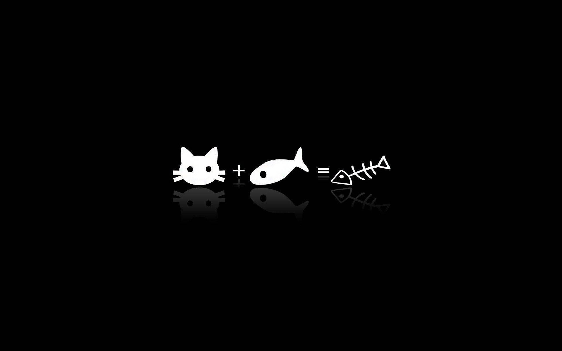 Tegneseriekat og fisk Wallpapers