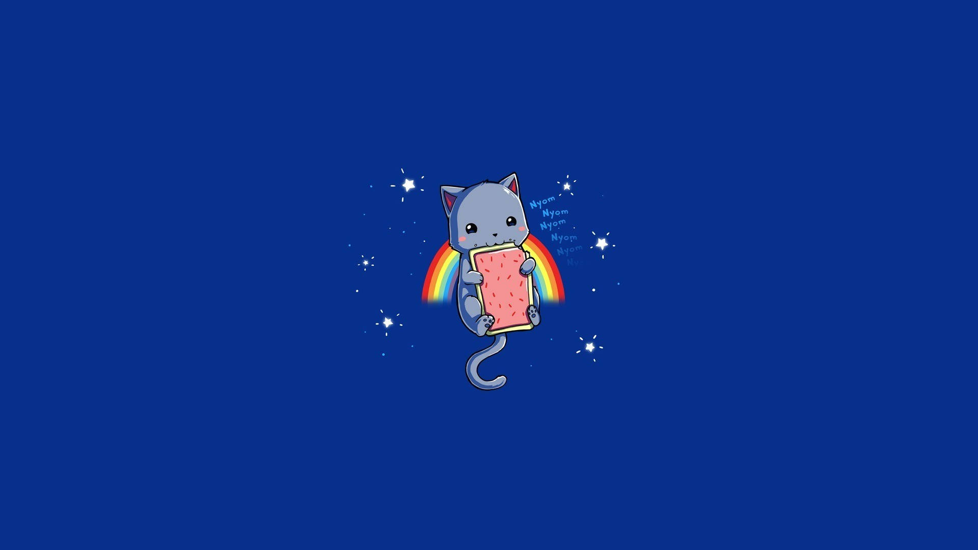 Tegneseriekat Over Regnbuen Wallpapers