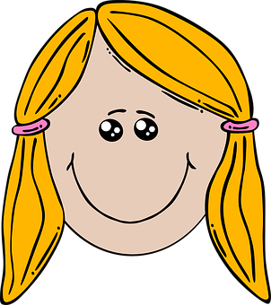 Tegneseriepige med smilende ansigt Wallpapers