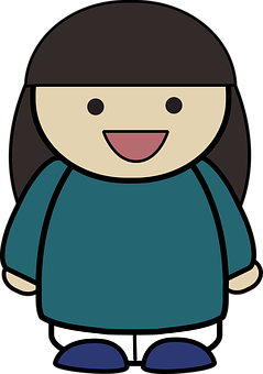 Tegneseriepige smilende vektor Wallpapers