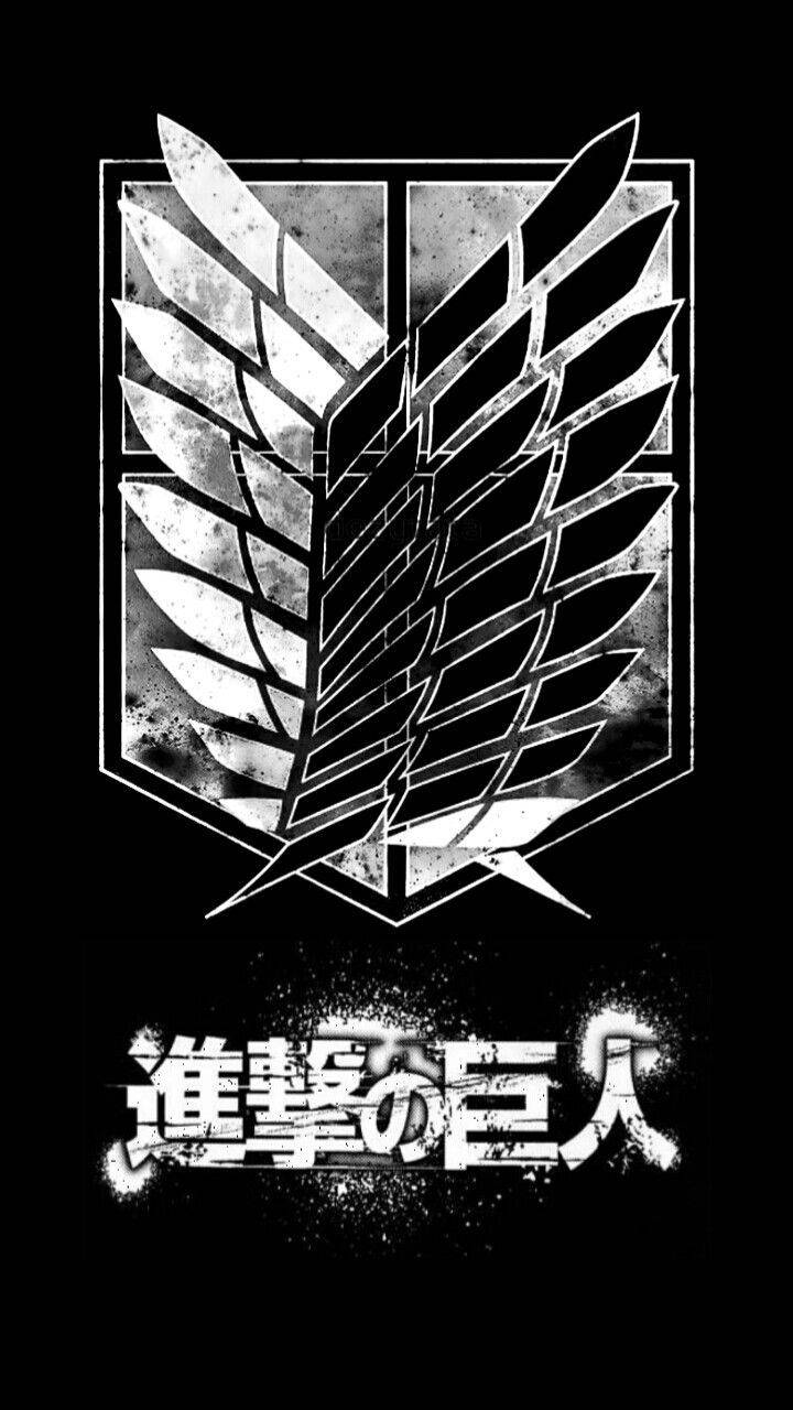Tekstureret Attack On Titan-logo Wallpapers