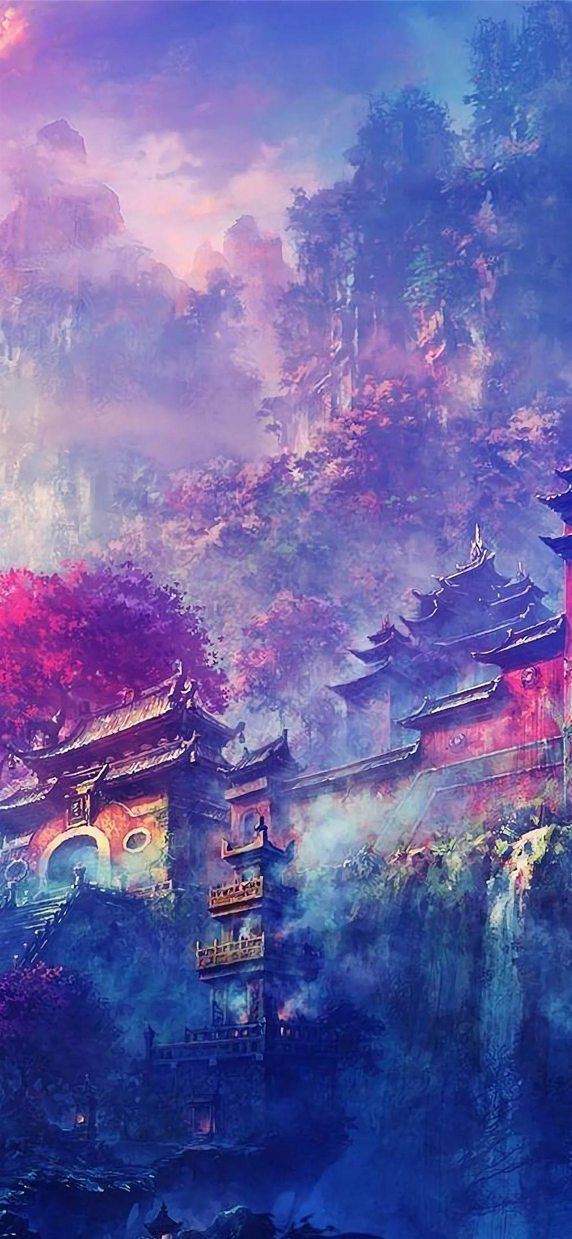 Tempel Lilla Anime Æstetik Wallpapers