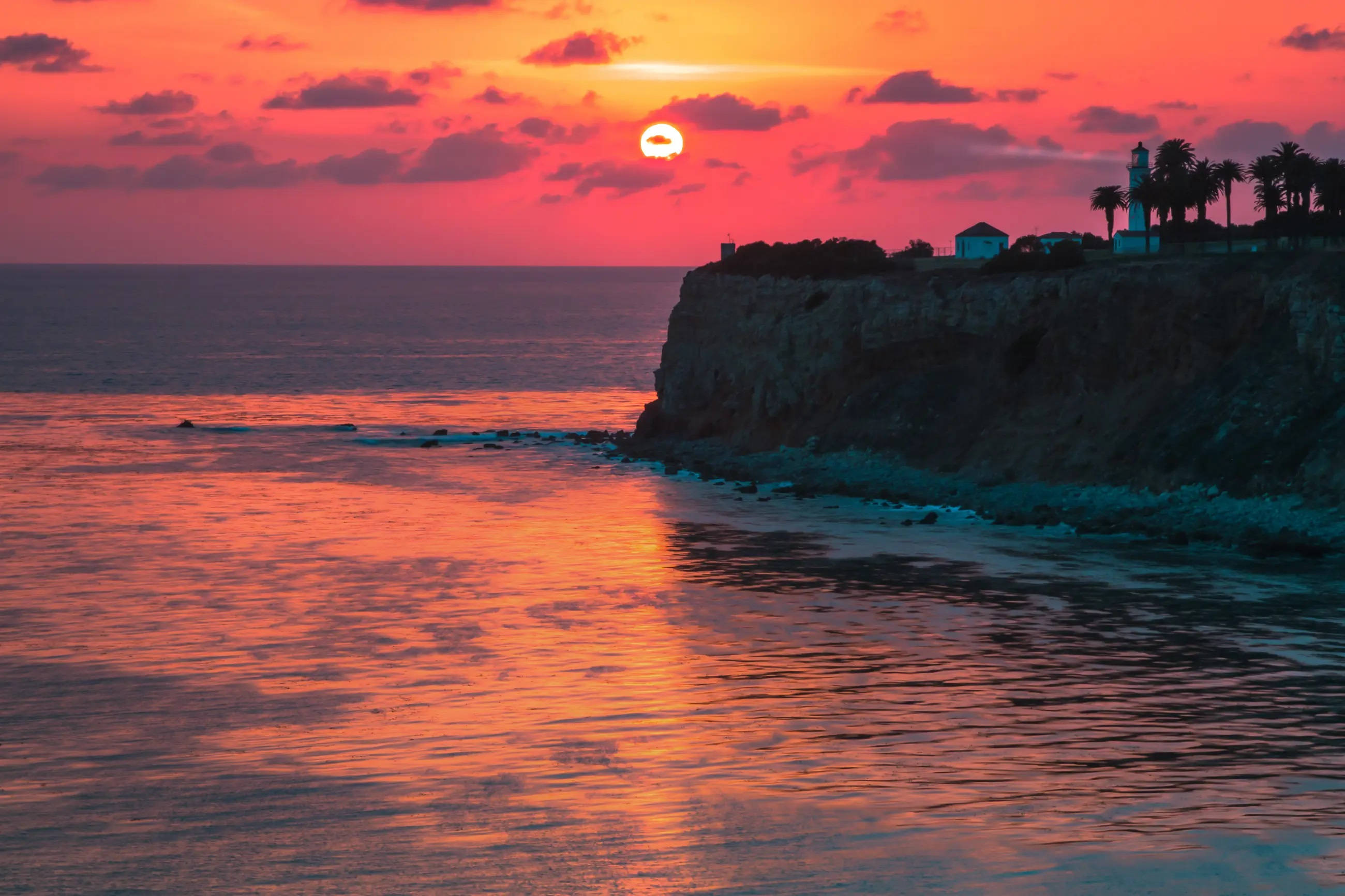 Terranea Bluff Los Angeles solnedgang Wallpapers