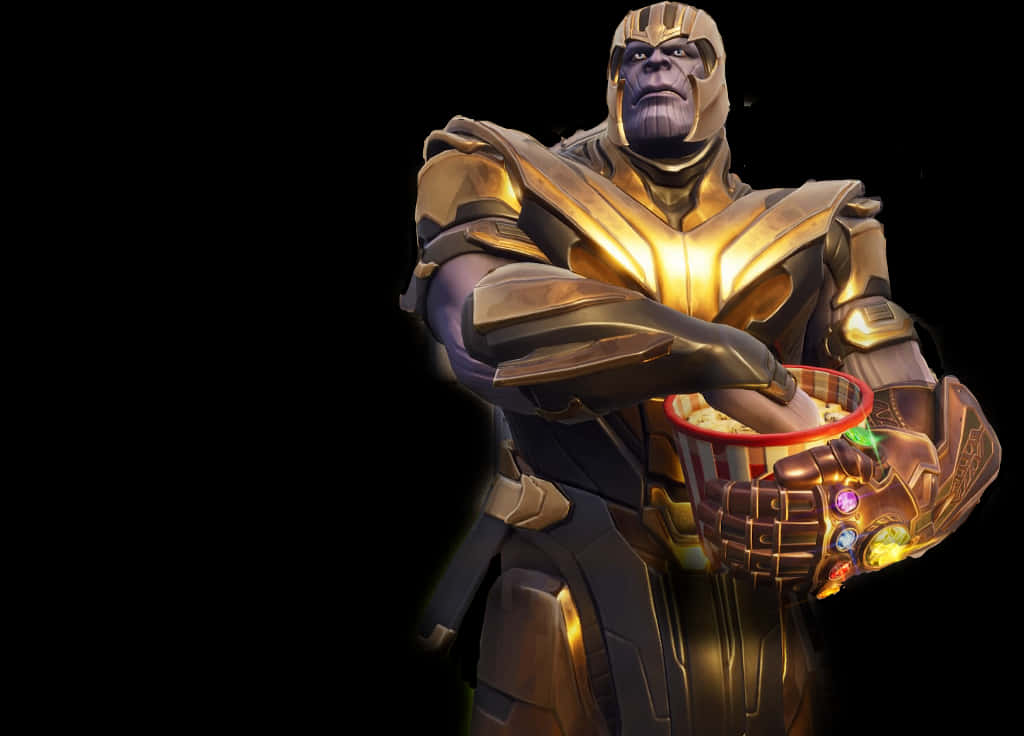 Thanos holder en popcornspand Wallpapers