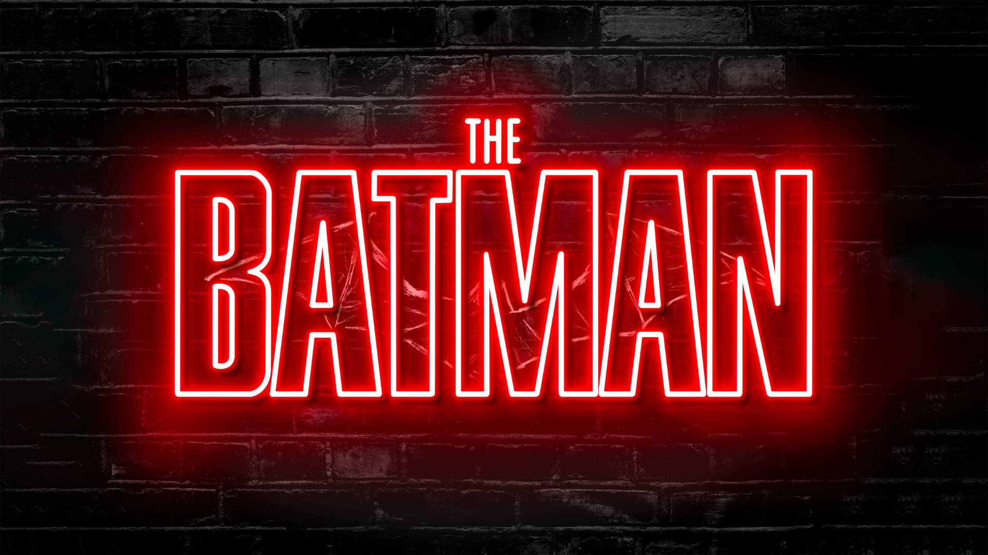 The Batman røde neonlys Wallpapers