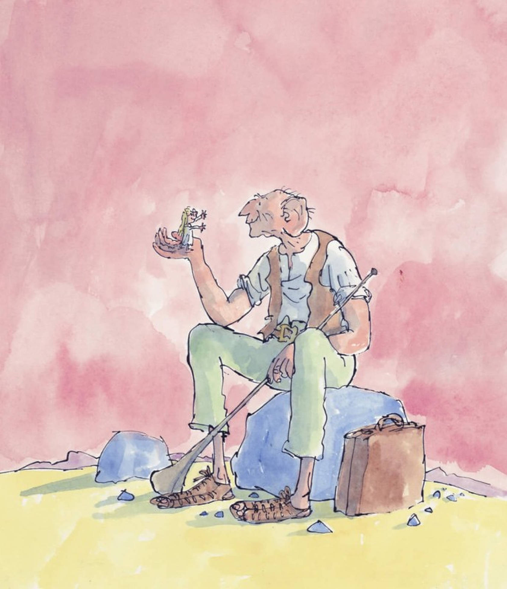 The BFG Pink Illustration Wallpapers