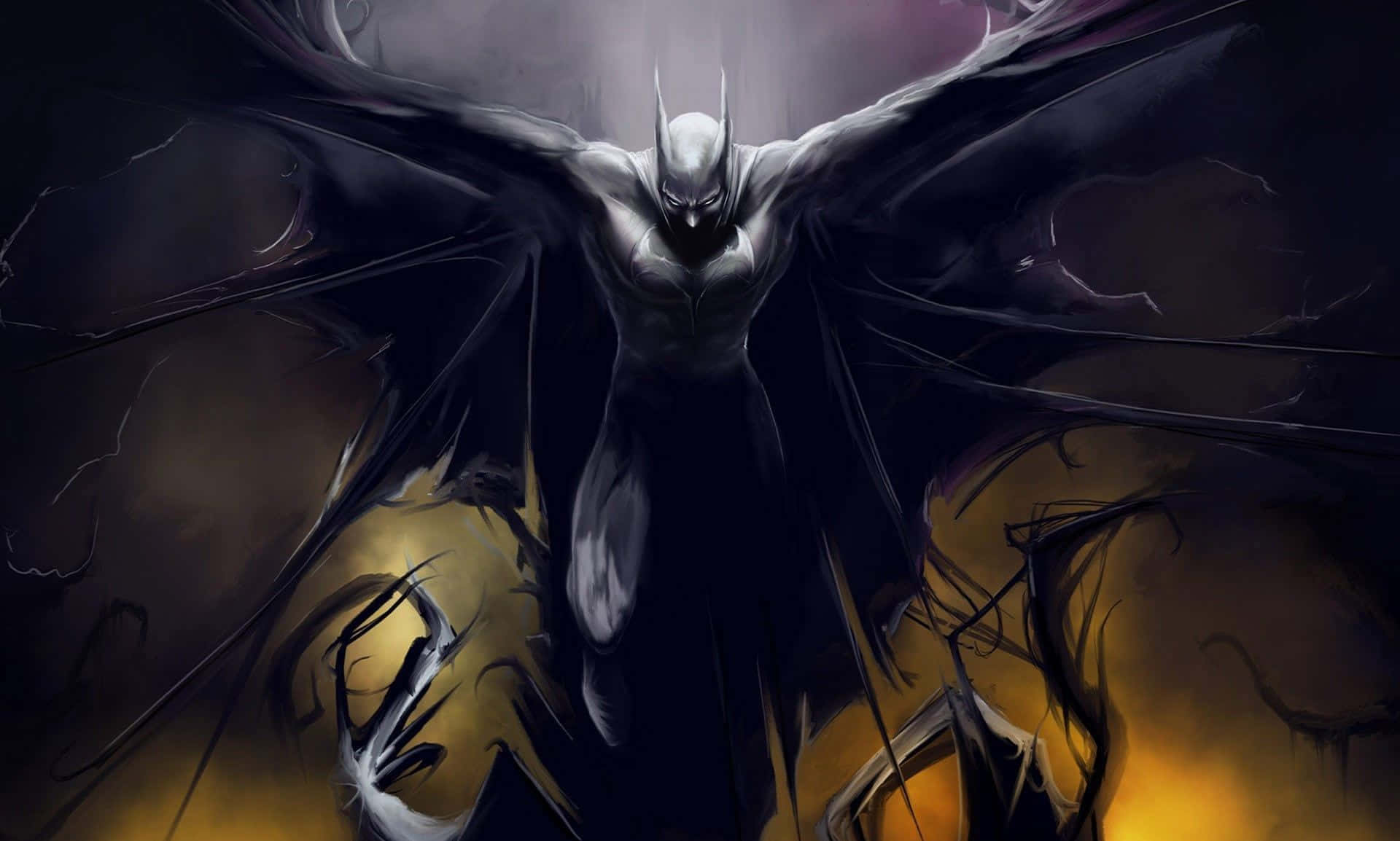 The Dark Knight vogter over Gotham City Wallpapers