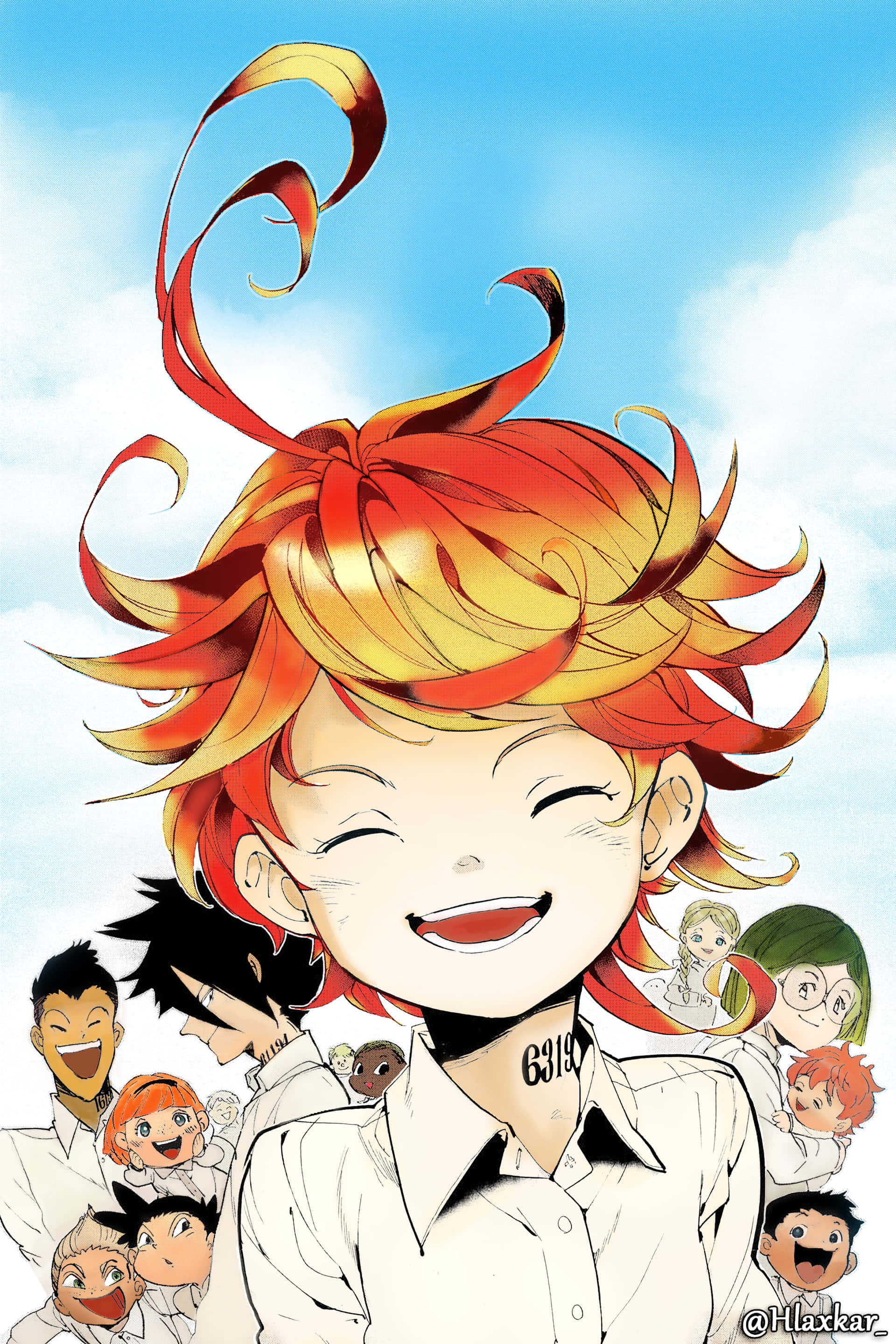 The Promised Neverland Glædeligt Billede Wallpapers