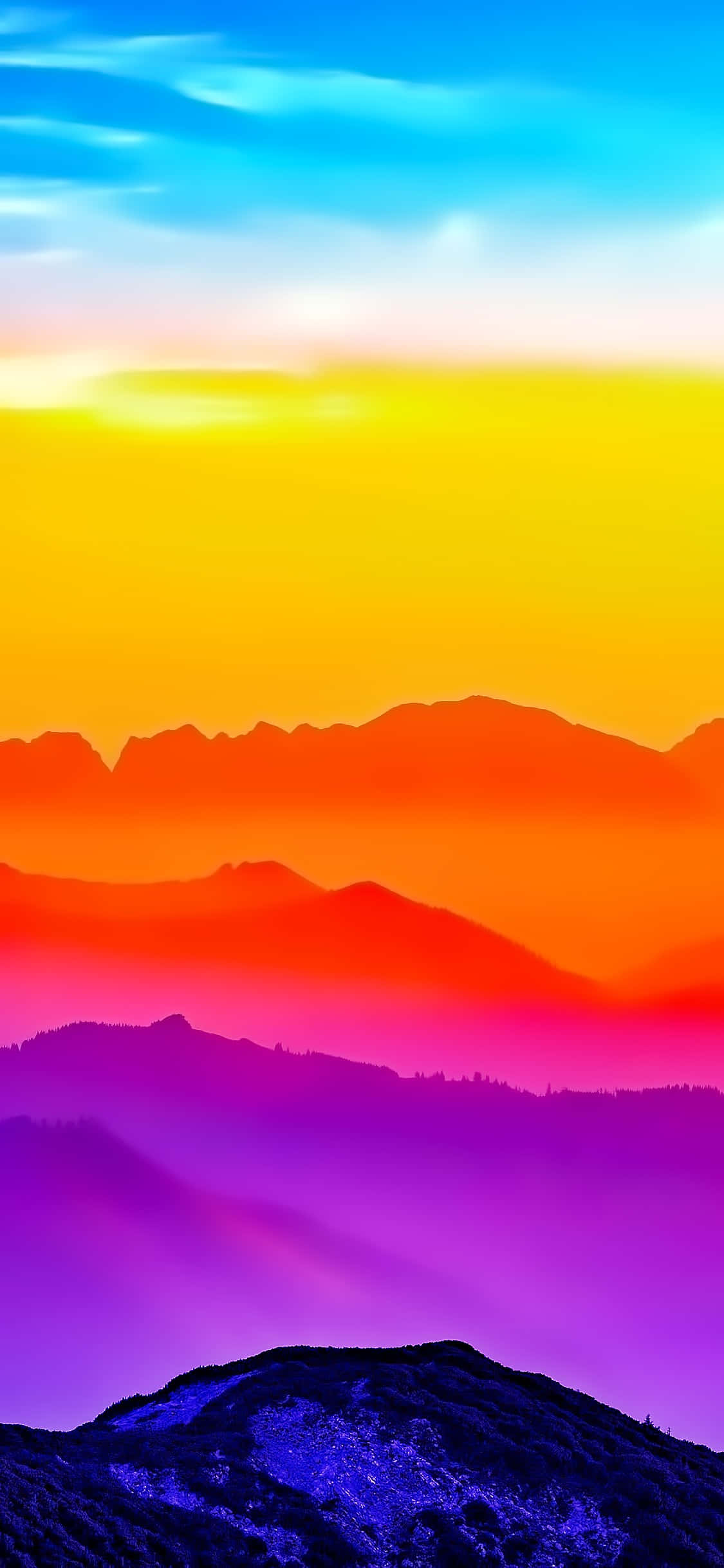 Tilføj et farvesprøjt til dit liv med den farverige iPhone Wallpapers