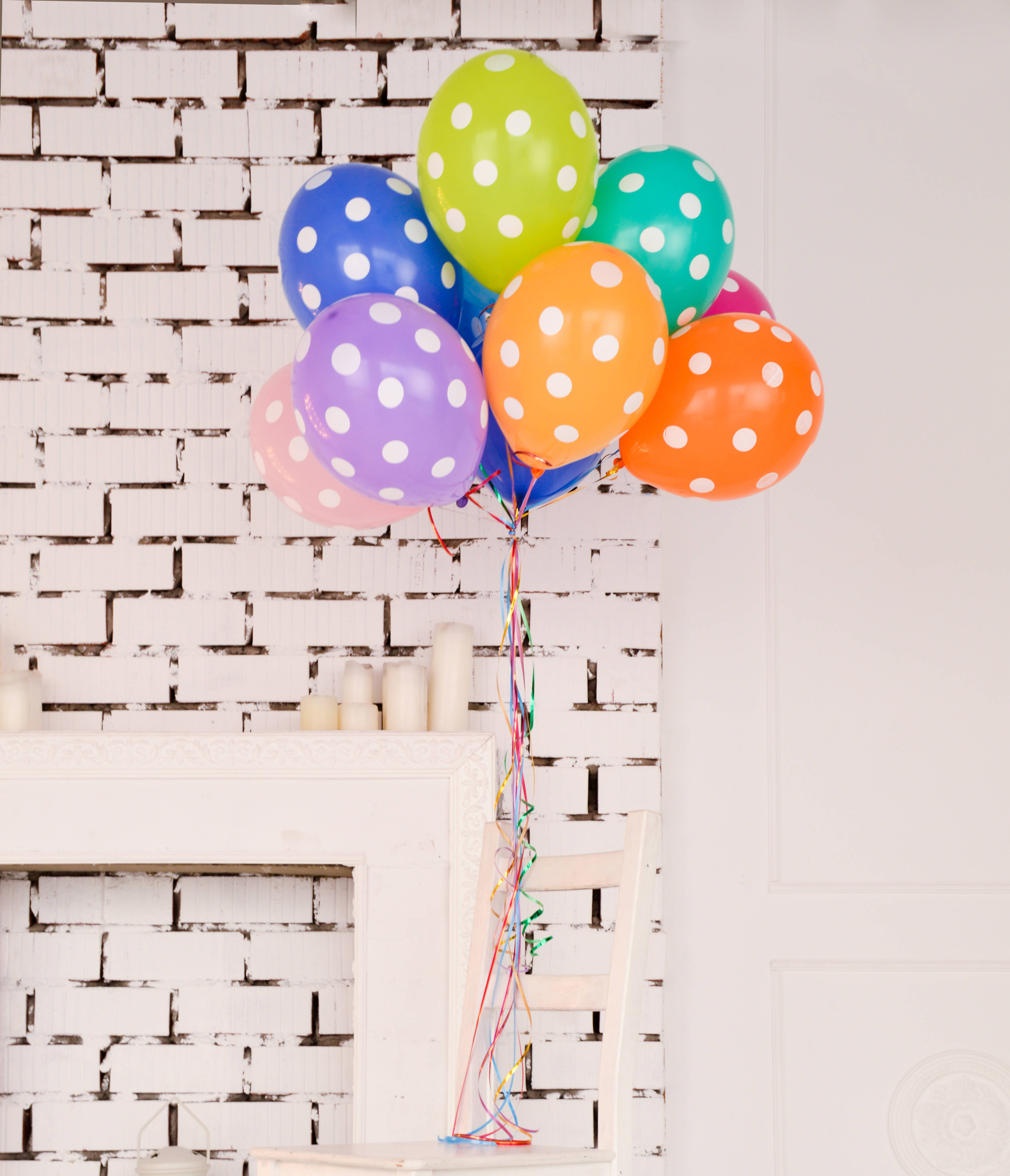 Tillykke med fødselsdagen prikkede ballondesigns Wallpapers