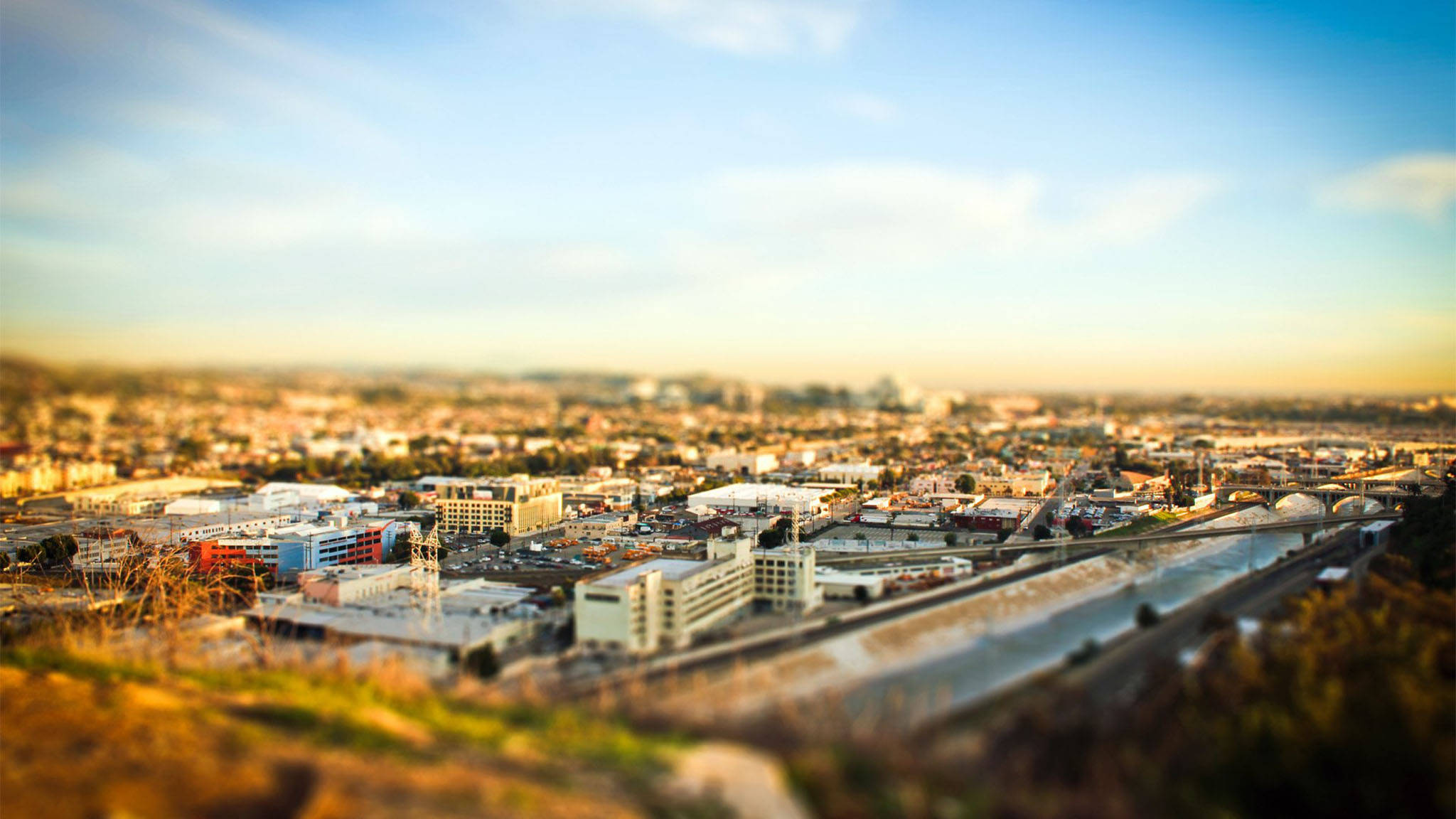 Tilt-Shift Los Angeles solnedgang Wallpapers