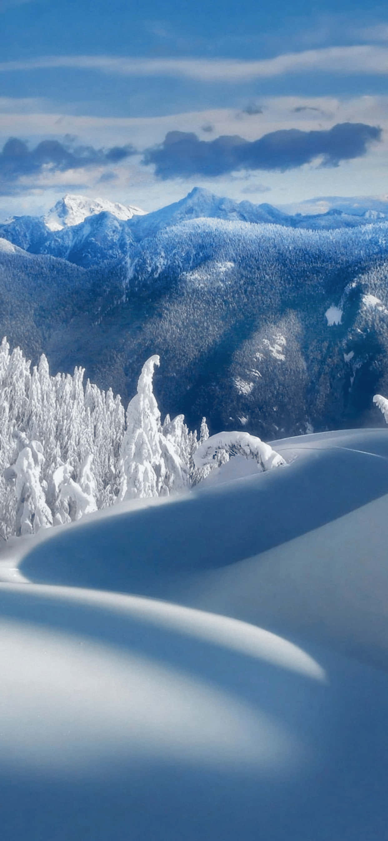 Tiltalende vintereventyrbaggrund til iPhone XS Max Wallpapers