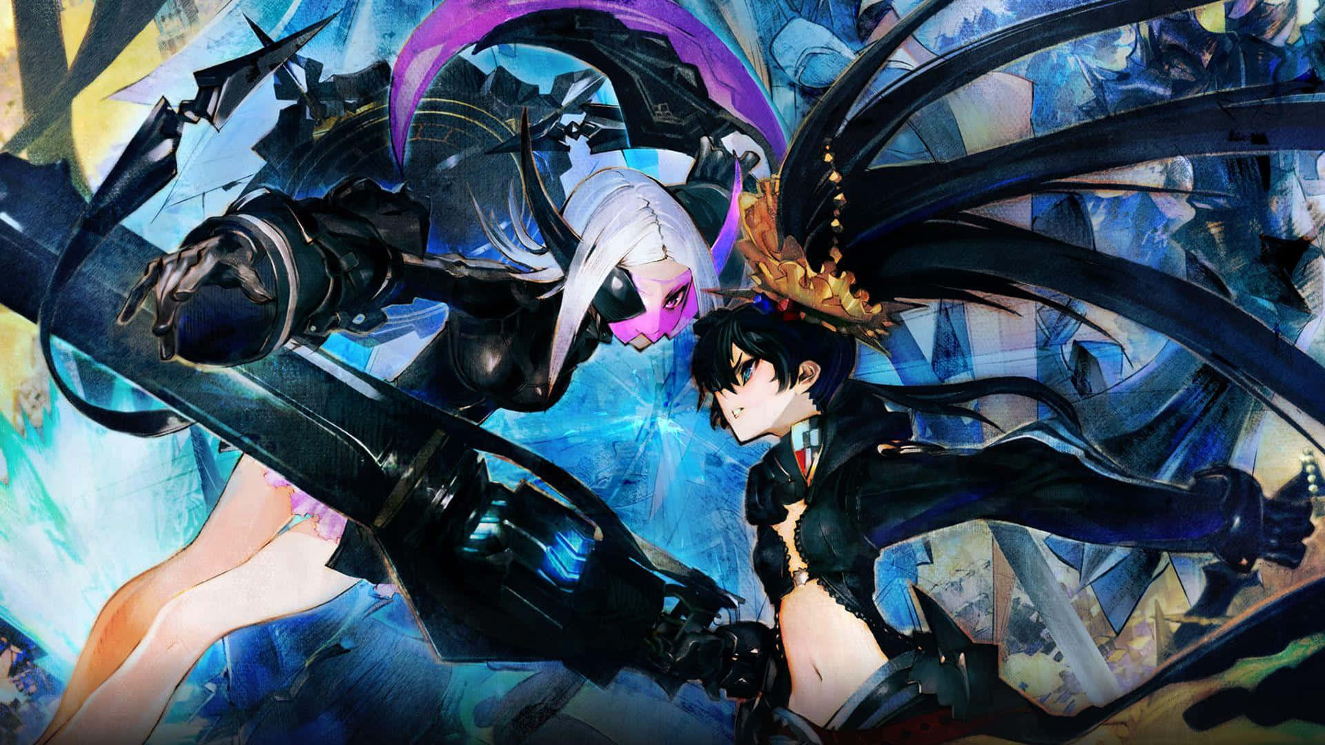 To anime-kæmpere klar til kamp Wallpapers