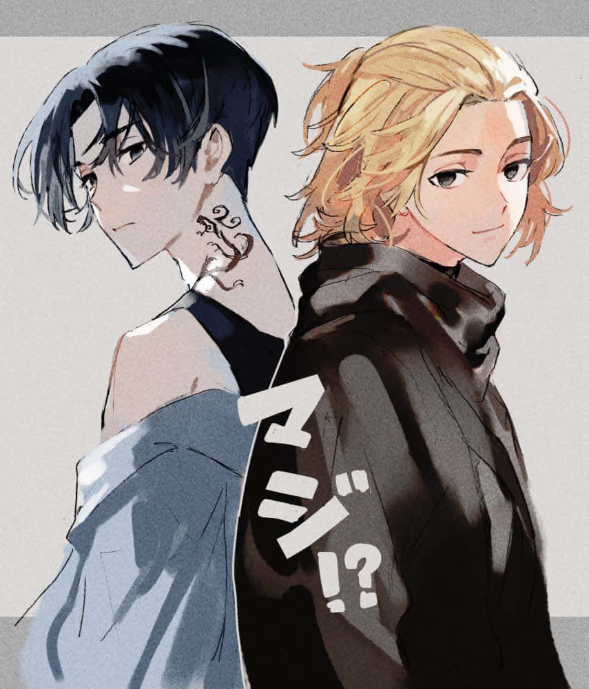 to anime-karakterer med håret i samme retning Wallpapers
