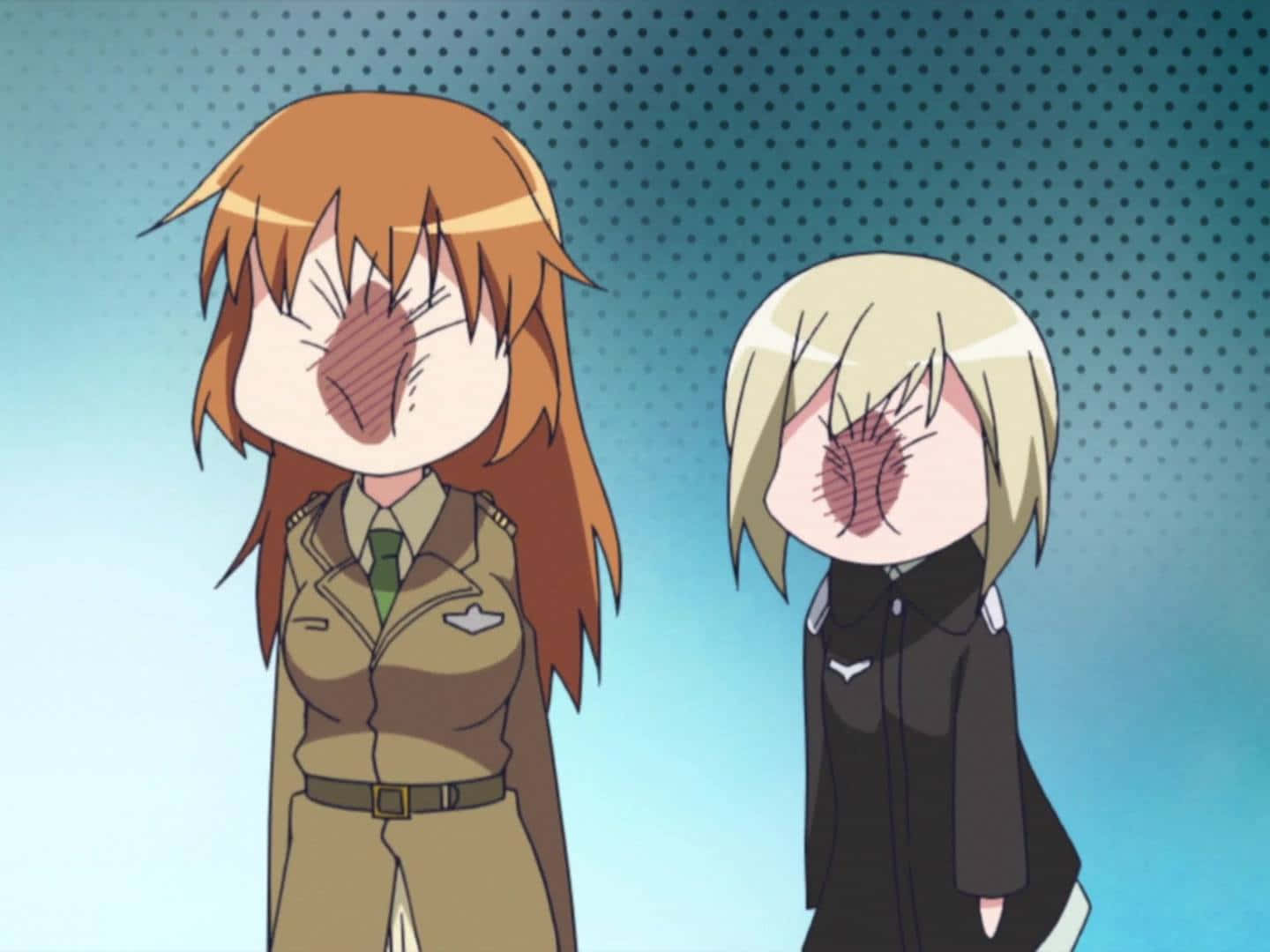 to animepiger med dækkede ansigter Wallpapers
