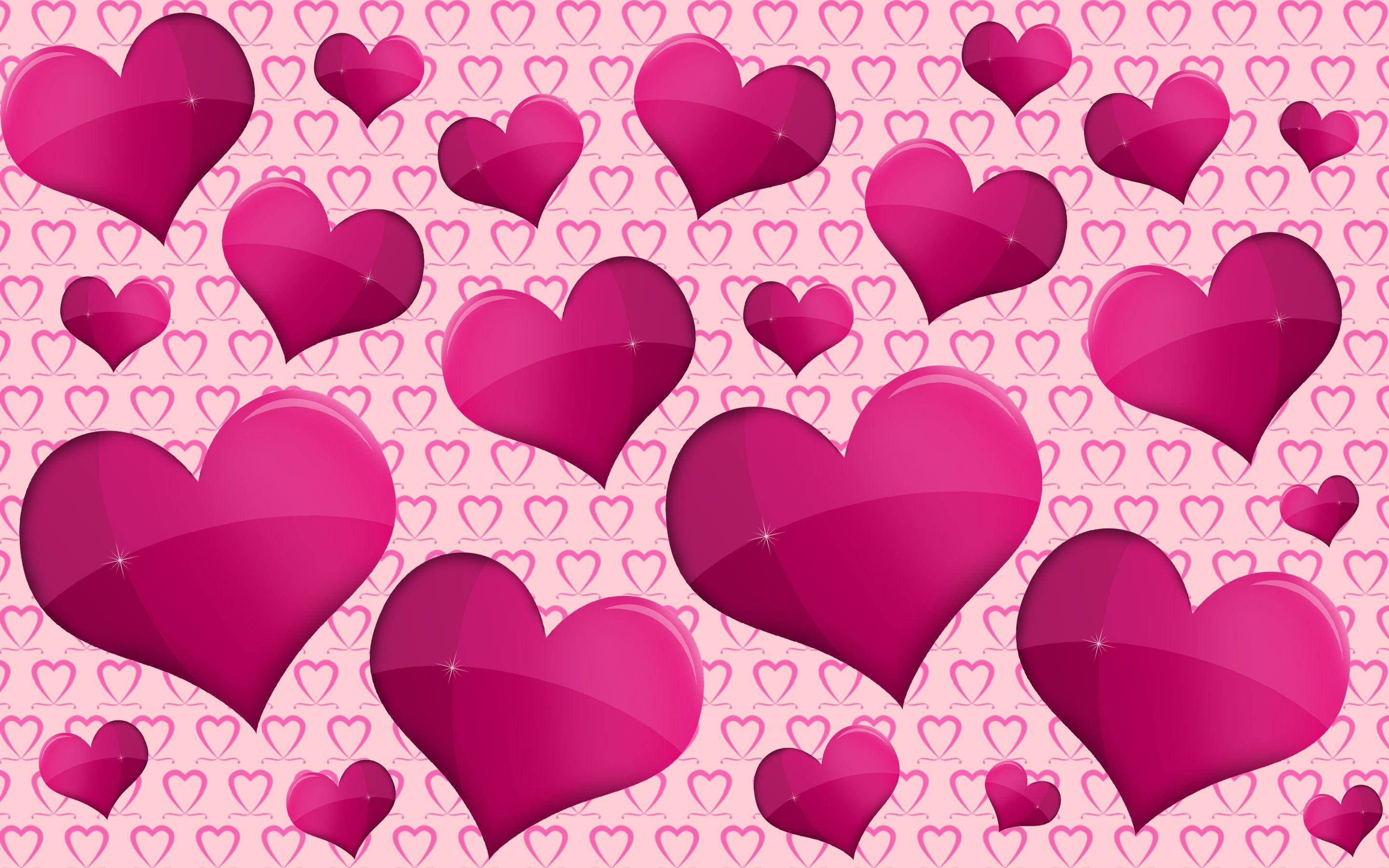 To hjerter forbundet af kærlighed Wallpapers
