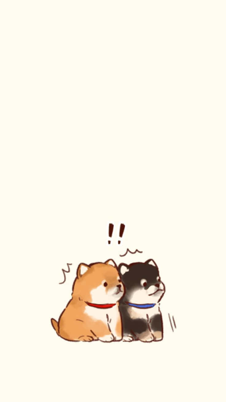 to hunde sidder ved siden af hinanden Wallpapers